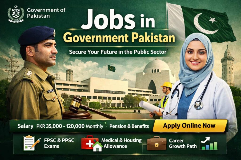 Verified jobs in government pakistan showing federal and provincial public sector career opportunities with official recruitment focus