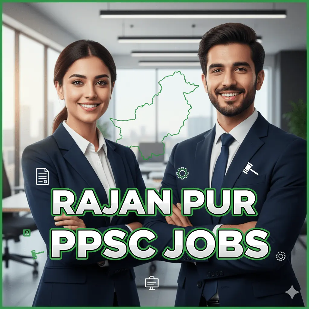 Young Pakistani applicants checking latest Rajan Pur PPSC jobs online, government vacancies, eligibility, and salary details 2025