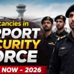 Vacancies in Airport Security Force 2026 official recruitment thumbnail showing ASF officers at airport with apply details
